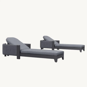 PURPLE LEAF Outdoor Chaise Lounge Chairs with Cushion Aluminum Poolside Sun Chair Adjustable Sunbathing Tanning Reclining
