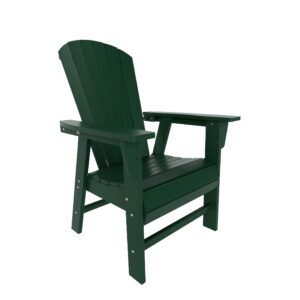 WestinTrends Dylan Adirondack Patio Dining Set for 6, All Weather Poly Lumber Outdoor Table and Chairs Set of 4, 71" Trestle Table and Adirondack Dining Chair with Dining Bench, Dark Green