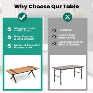 Crestlive Products 9-Piece Patio Outdoor Dining Set for 8, 94" Teak Wood-Grain Table with Umbrella Hole & Stackable Chairs, Brown