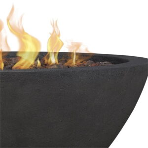 Home Square 2-Piece Set with Propane Fire Pit Bowl & Fire Glass