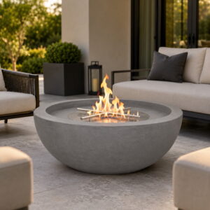 Concrete Outdoor Fire Pit 48 Inch Gray | Jr's Patio