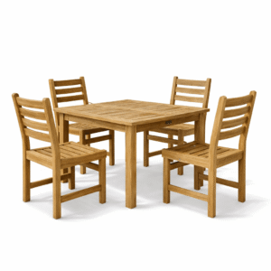 5-Piece Teak Dining Set - Montage (Table) & Windham (Chairs)