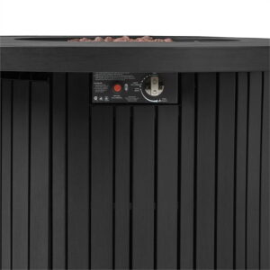 Real Flame Calvin 44" Propane Fire Pit Table With Hidden Tank in Black Coral