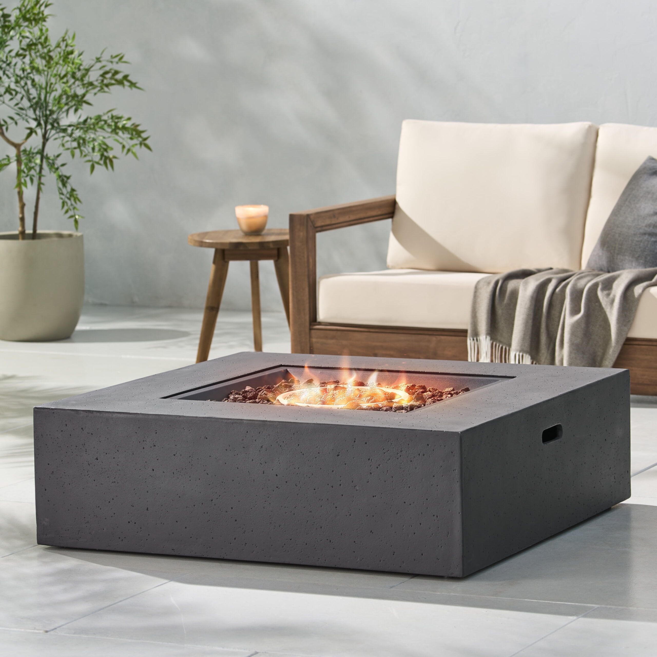 CoSoTower 50 000 BTU Square MFire Table Tank Outside - Detailed View 2 | EuroLife Furniture