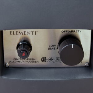 Elementi 42" Lunar Bowl Fire Pit - Dark Gray, Natural Gas