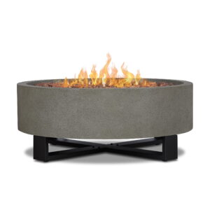Bowery Hill Glacier Gray Fire Bowl Round Weather-Resistant 40" Assembled