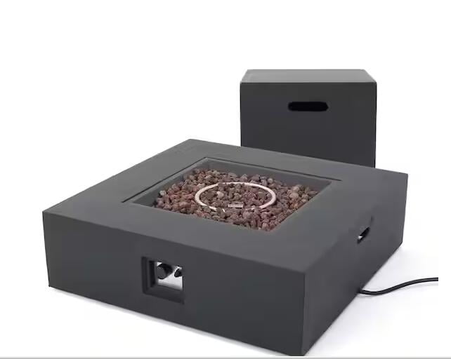 CoSoTower 50 000 BTU Square MFire Table Tank Outside - Fire Pits by EuroLife Furniture