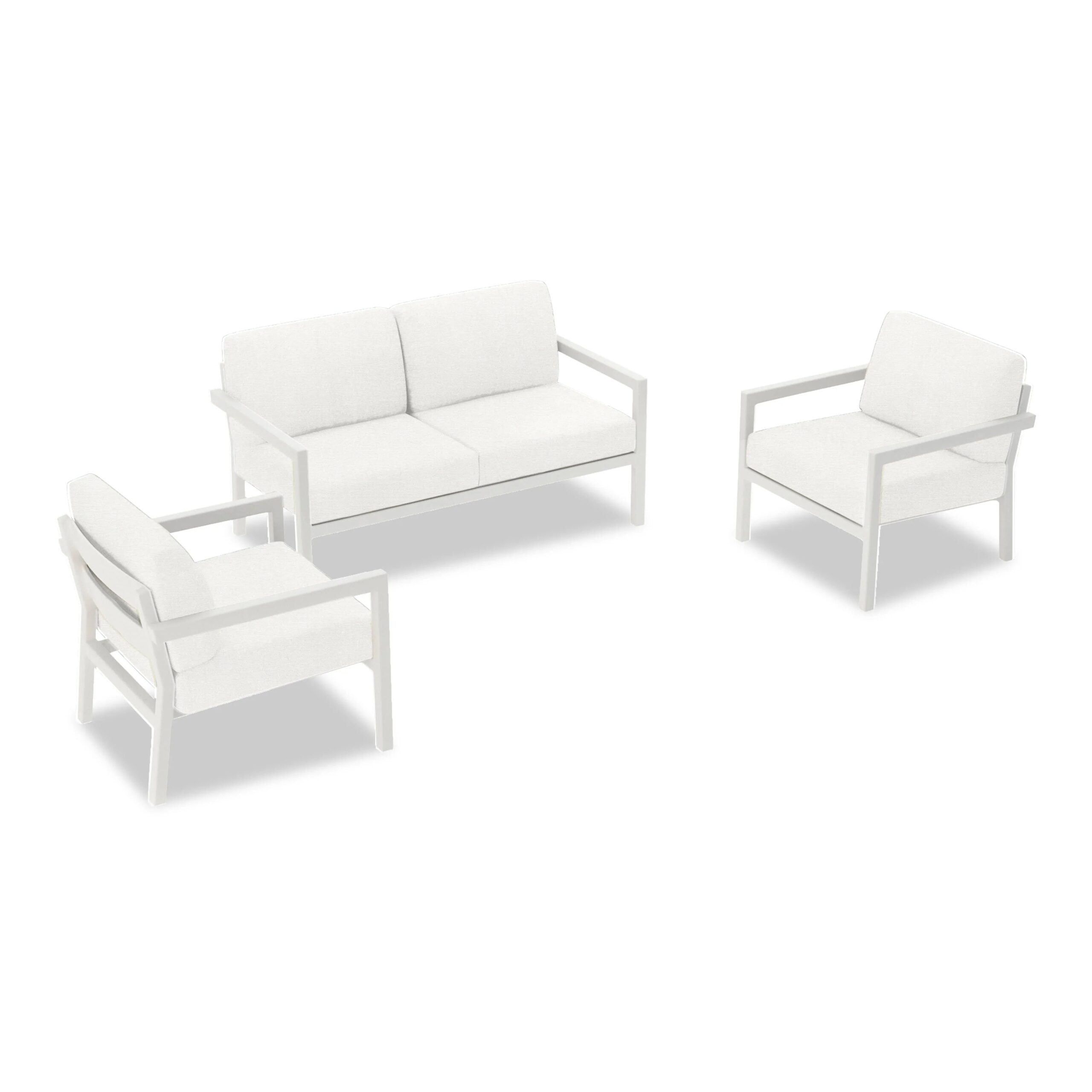 Pacifica 3 Piece Loveseat Set - Detailed View 6 | EuroLife Furniture