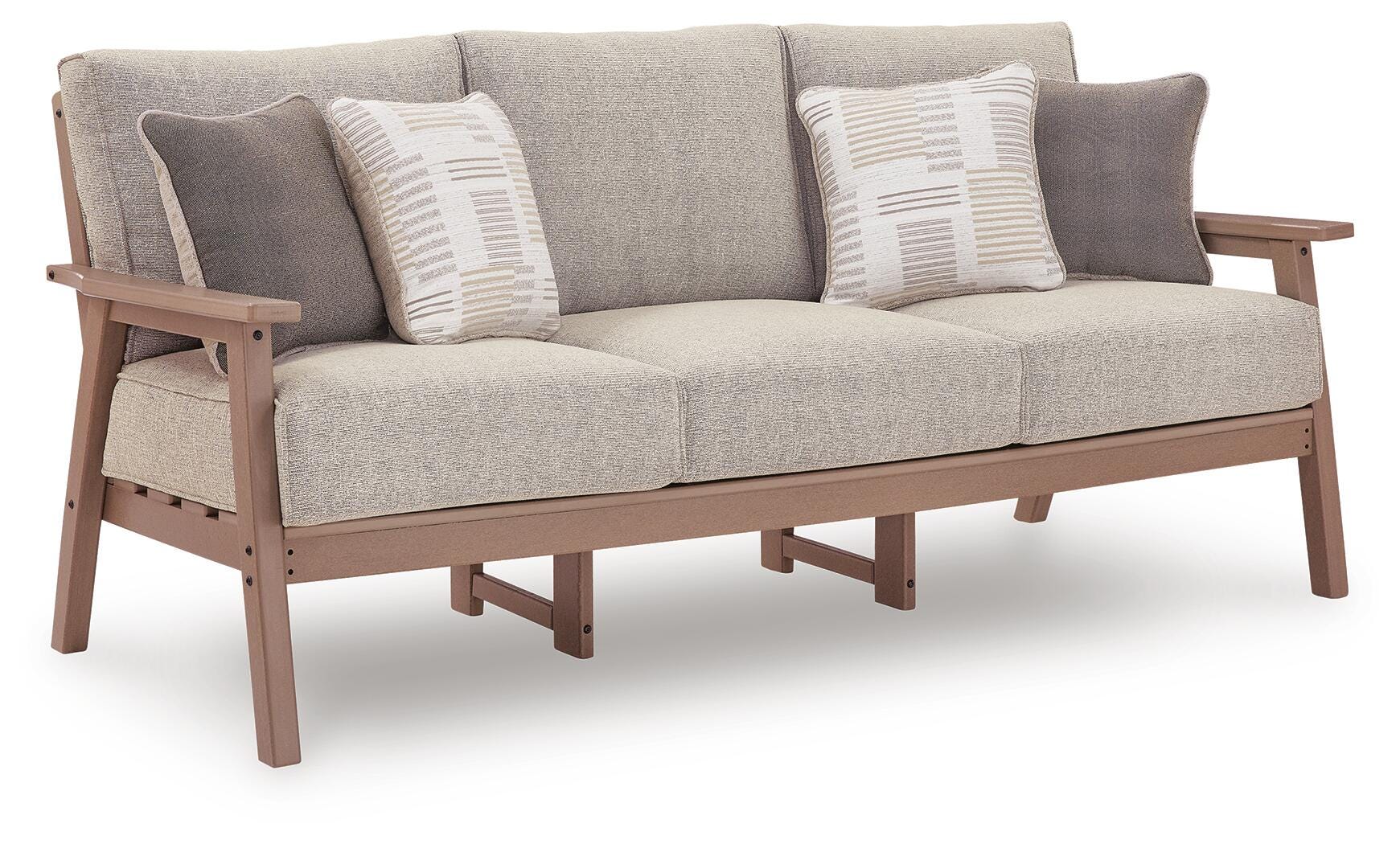 Poly Sand Outdoor 78" Sofa - Detailed View 2 | EuroLife Furniture
