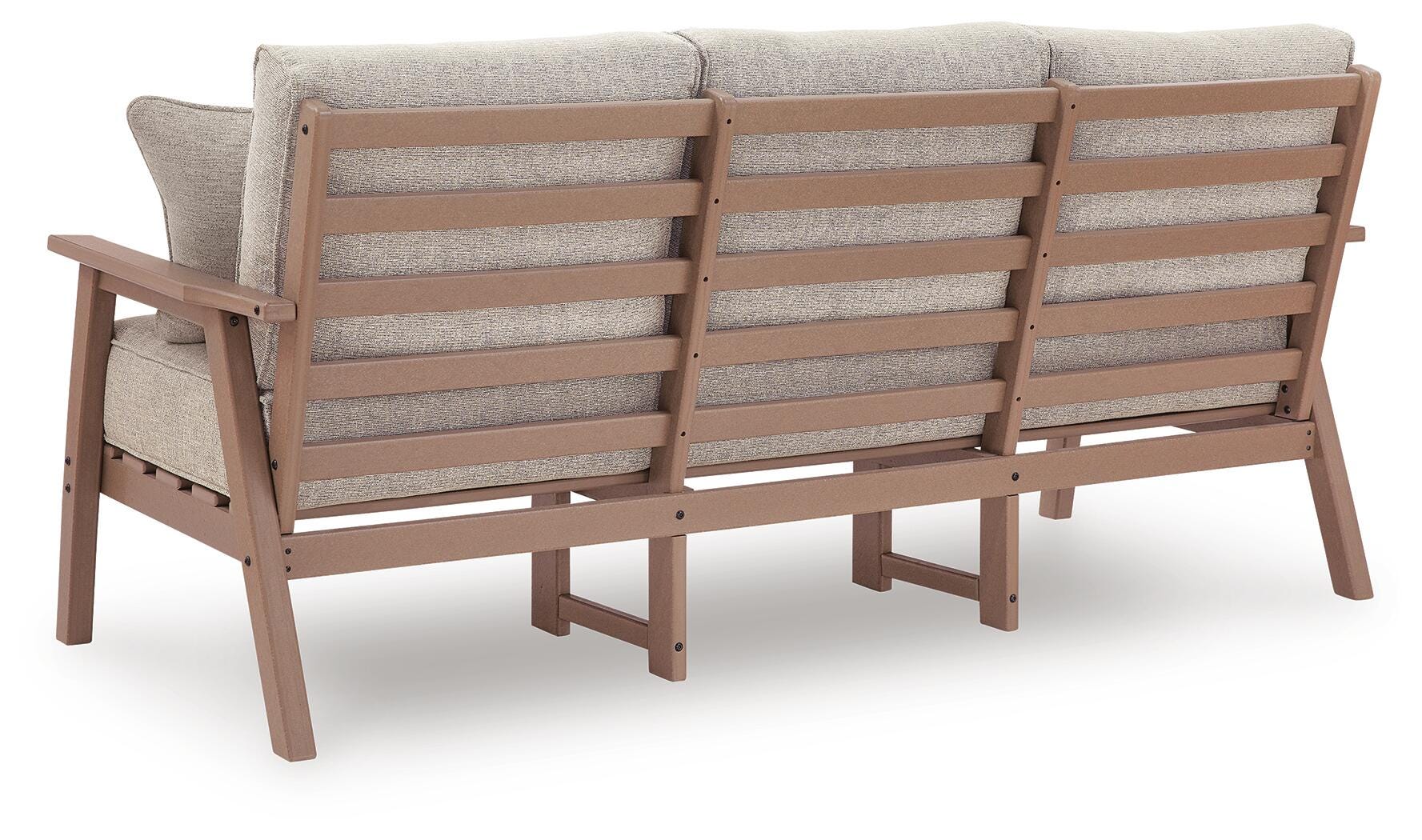 Poly Sand Outdoor 78" Sofa - Detailed View 4 | EuroLife Furniture