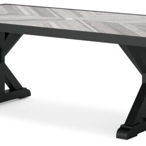 Fire Island Black Outdoor 84" Rect Dining Table