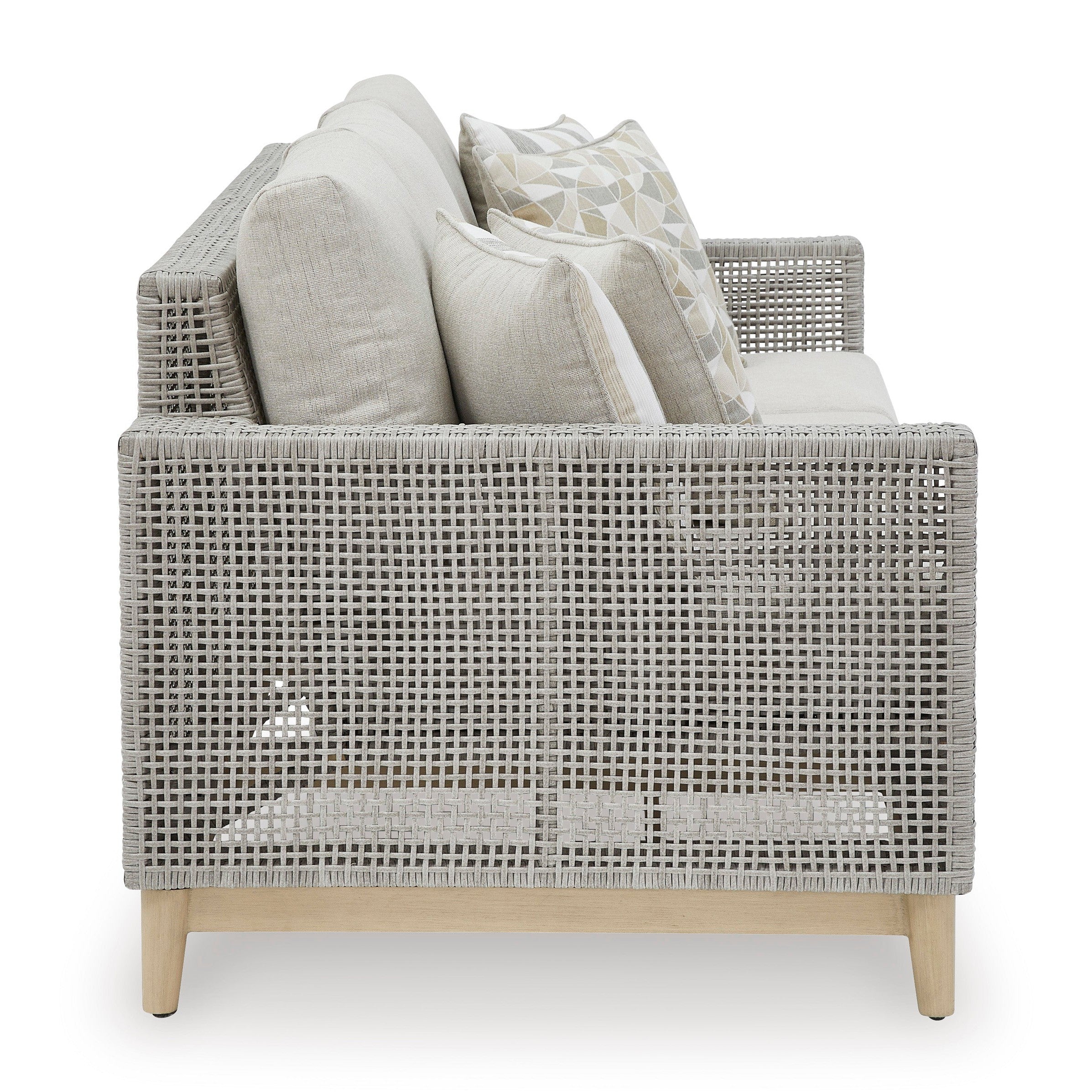 St Barts Outdoor Sofa 83" Open Weave - Detailed View 4 | EuroLife Furniture