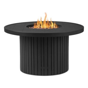 Real Flame Calvin 44" Propane Fire Pit Table With Hidden Tank in Black Coral