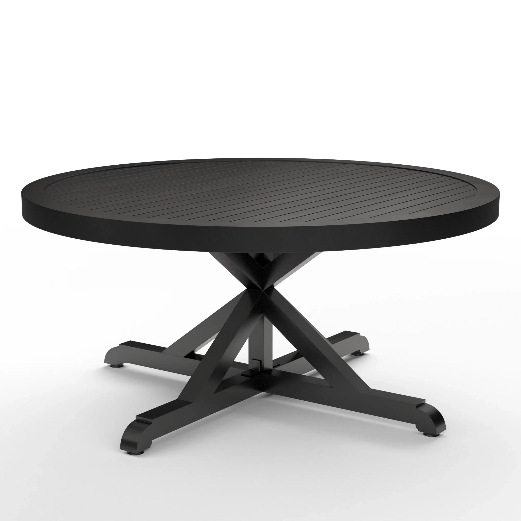 Monterey 60" Round Aluminum Dining Table SW3001-T60 by Sunset West - Dining Tables by EuroLife Furniture
