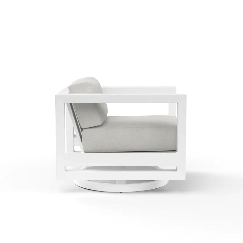Newport Aluminum Swivel Club Chair SW4801-21S by Sunset West - Detailed View 2 | EuroLife Furniture