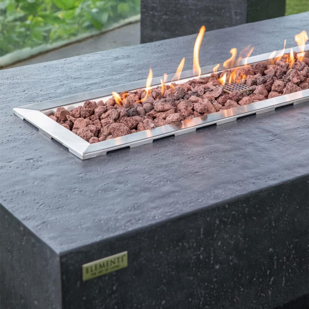 Elementi Hampton Fire Table - Dark Grey - Propane - Detailed View 3 | EuroLife Furniture