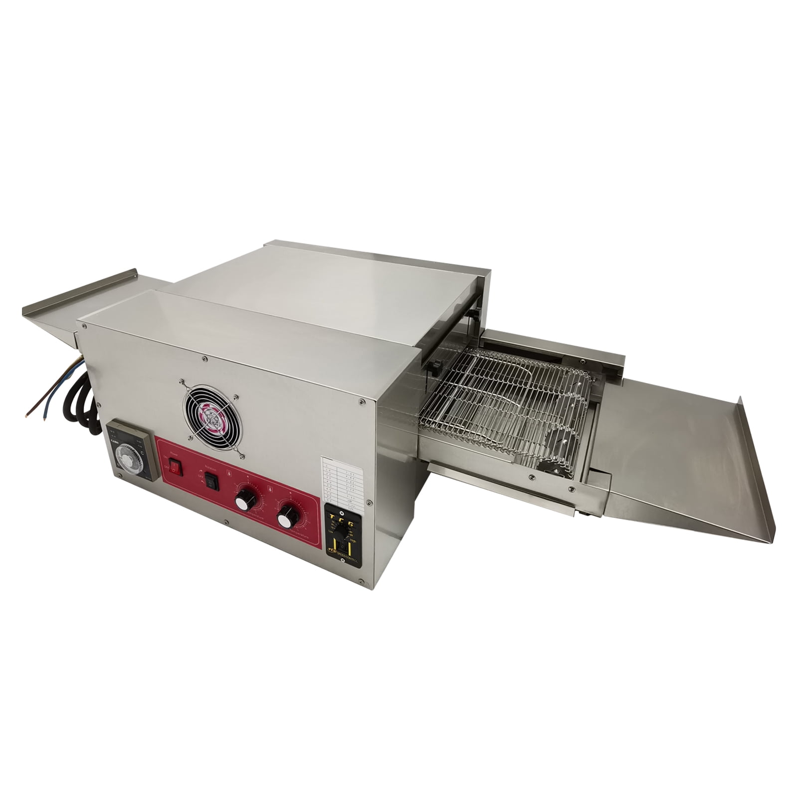 12" Electric Pizza Oven Countertop Conveyor Belt Chain Type Pizza Oven 220V - Detailed View 3 | EuroLife Furniture