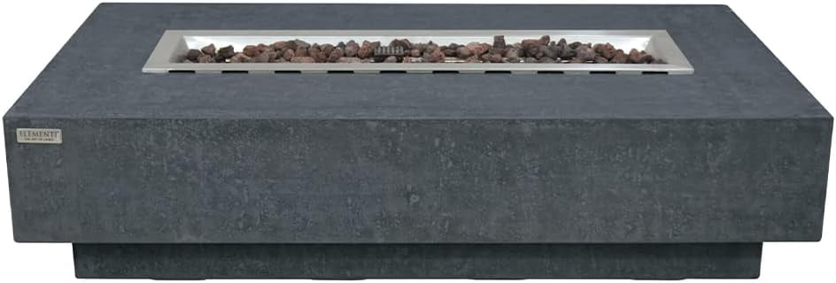 Elementi Hampton Fire Table - Dark Grey - Propane - Detailed View 5 | EuroLife Furniture