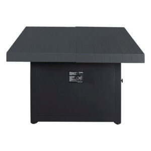Plank & Hide Aluminum 42" Functional Fire Pit with Sliding Top in Black