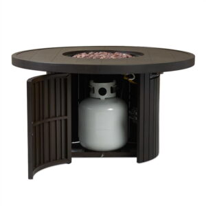 Real Flame Calvin 44" Propane Fire Pit Table With Hidden Tank in Bronze Coral