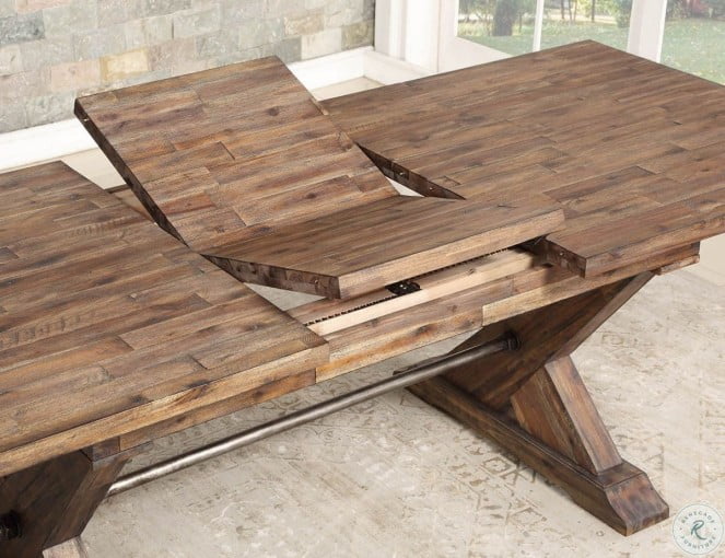 Rustic Extendable (75-94") Dining Table - Detailed View 5 | EuroLife Furniture