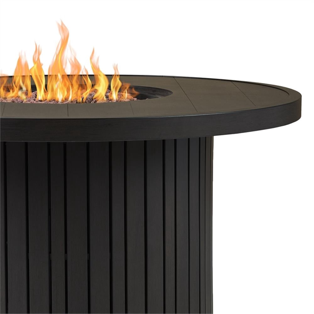 Real Flame Calvin 44" Propane Fire Pit Table With Hidden Tank in Bronze Coral - Detailed View 5 | EuroLife Furniture