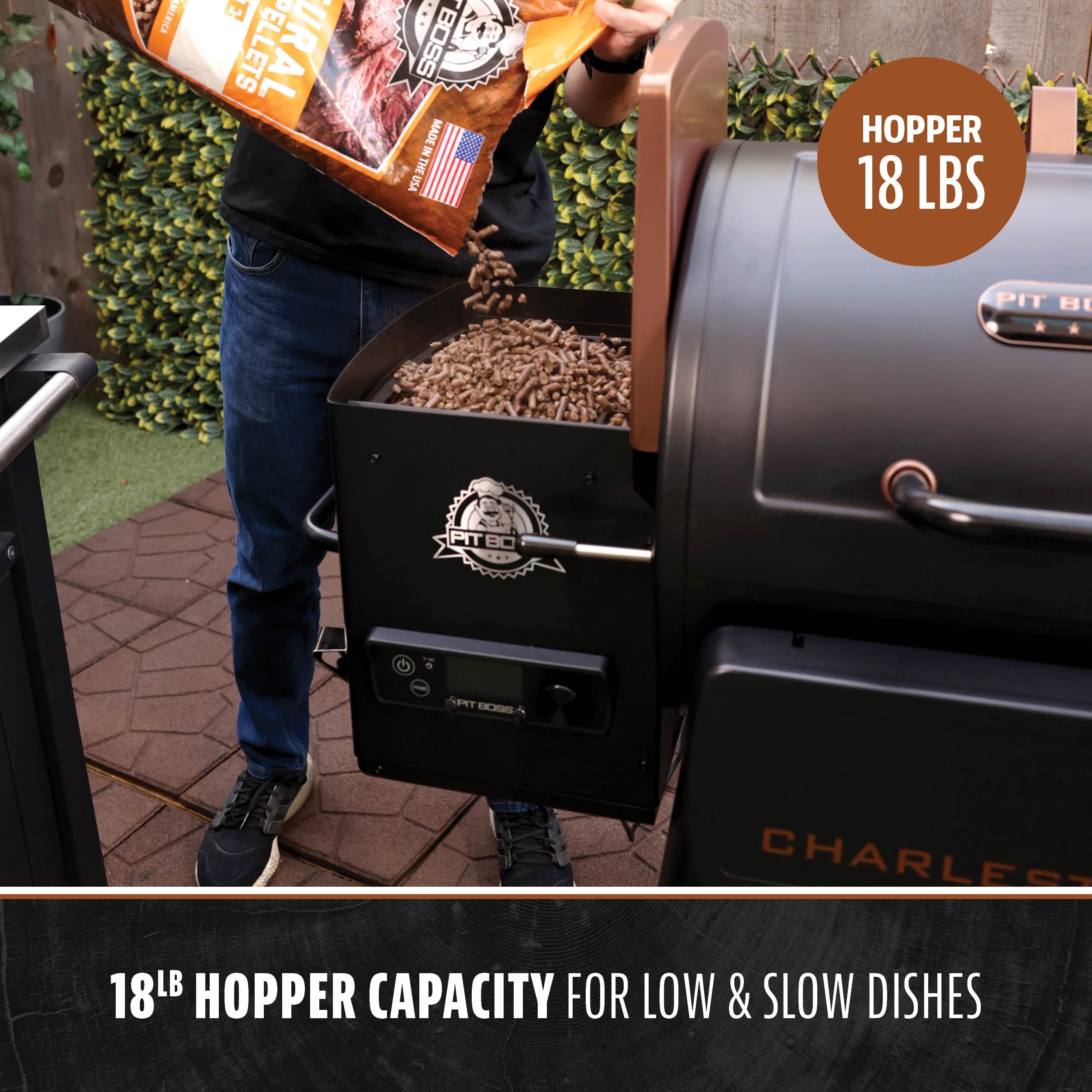 Pit Boss Charleston Combo Grill, 1020 sq in Wood Fired Pellet Grill and Gas Griddle, Onyx Series - Detailed View 6 | EuroLife Furniture