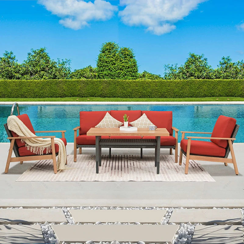 Patio Sofa Set - Domi Outdoor Living Patio Furniture by EuroLife Furniture