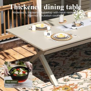 LayinSun Outdoor Dining Set for 4, 5 Pieces Patio Furniture Sets with Aluminum Dining Table and Rope Weave Chairs
