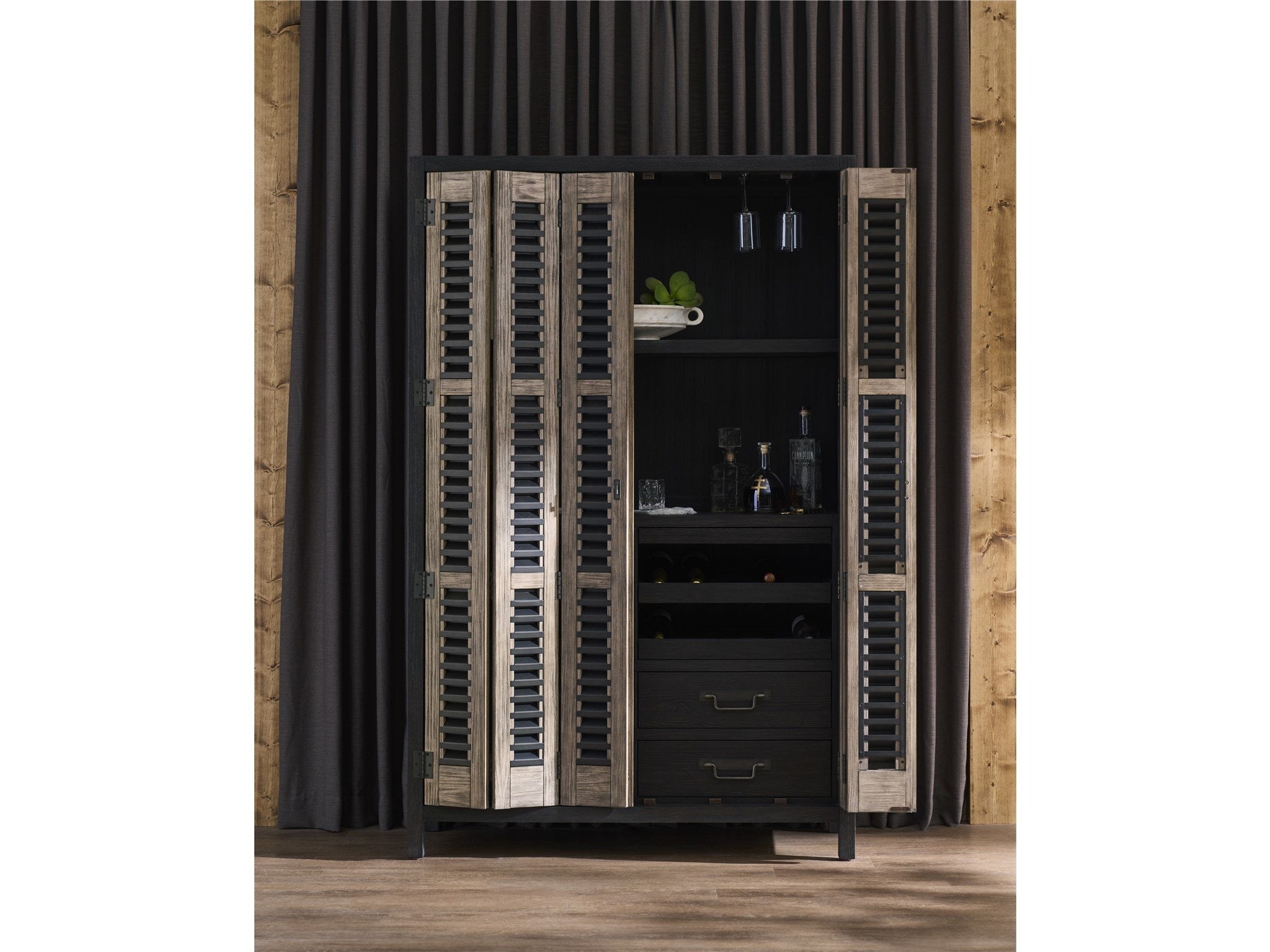 Dwell 77" Double Bar Cabinet - Detailed View 3 | EuroLife Furniture