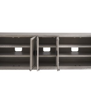 Fog & Oak Linen 5-Door Credenza 86"