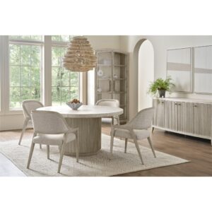 Carmen White Oak Round Dining Table 60"