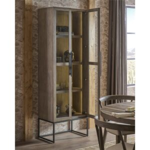 Dwell Latte 85" Tall Glass Display Cabinet