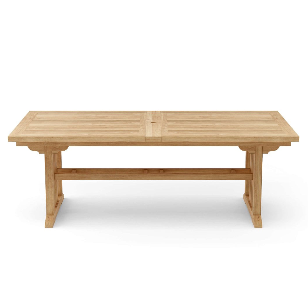Large Teak Outdoor Dining Table (126" Long Rectangle) - Sahara - Detailed View 5 | EuroLife Furniture
