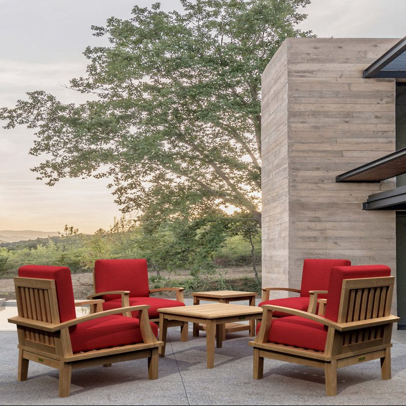 Luxury Teak Patio Furniture - Brianna 6-Piece Set - Anderson Teak Lounge Seating Sets by EuroLife Furniture