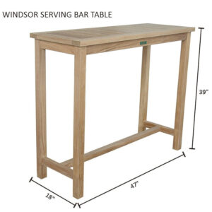 Outdoor Teak Serving Table (47" Long Rectangle) - Windsor