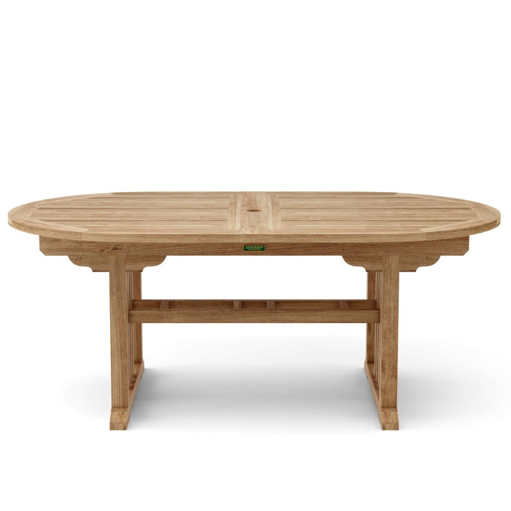 Oval Teak Table (106" Long) - Sahara - Detailed View 5 | EuroLife Furniture