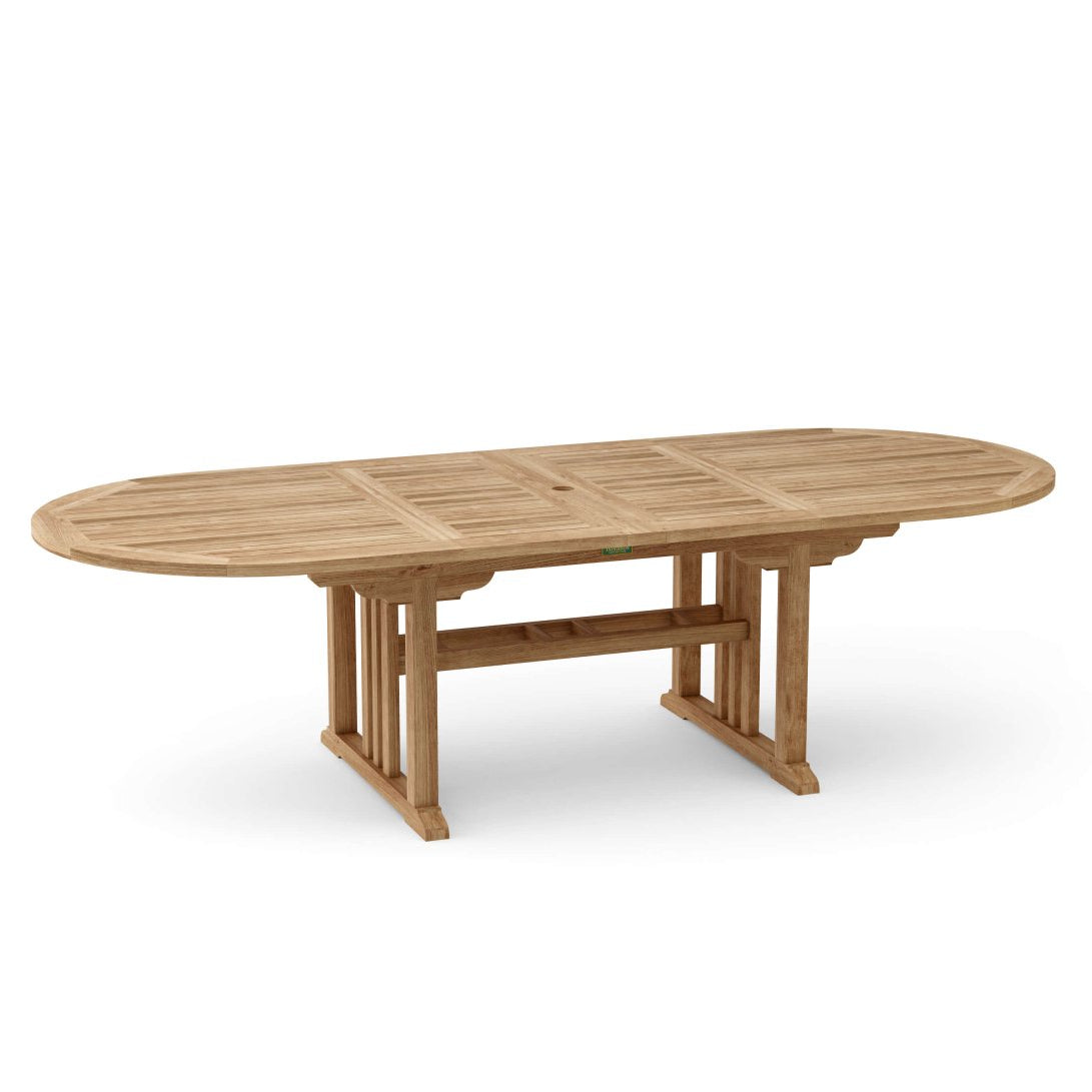 Oval Teak Table (106" Long) - Sahara - Detailed View 4 | EuroLife Furniture