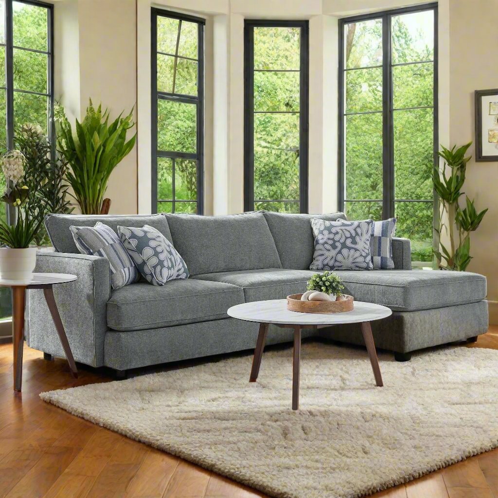 Pop Collection - Customizable 2-Pc Sectional Sofa with Chaise (10 colors available) - Detailed View 2 | EuroLife Furniture