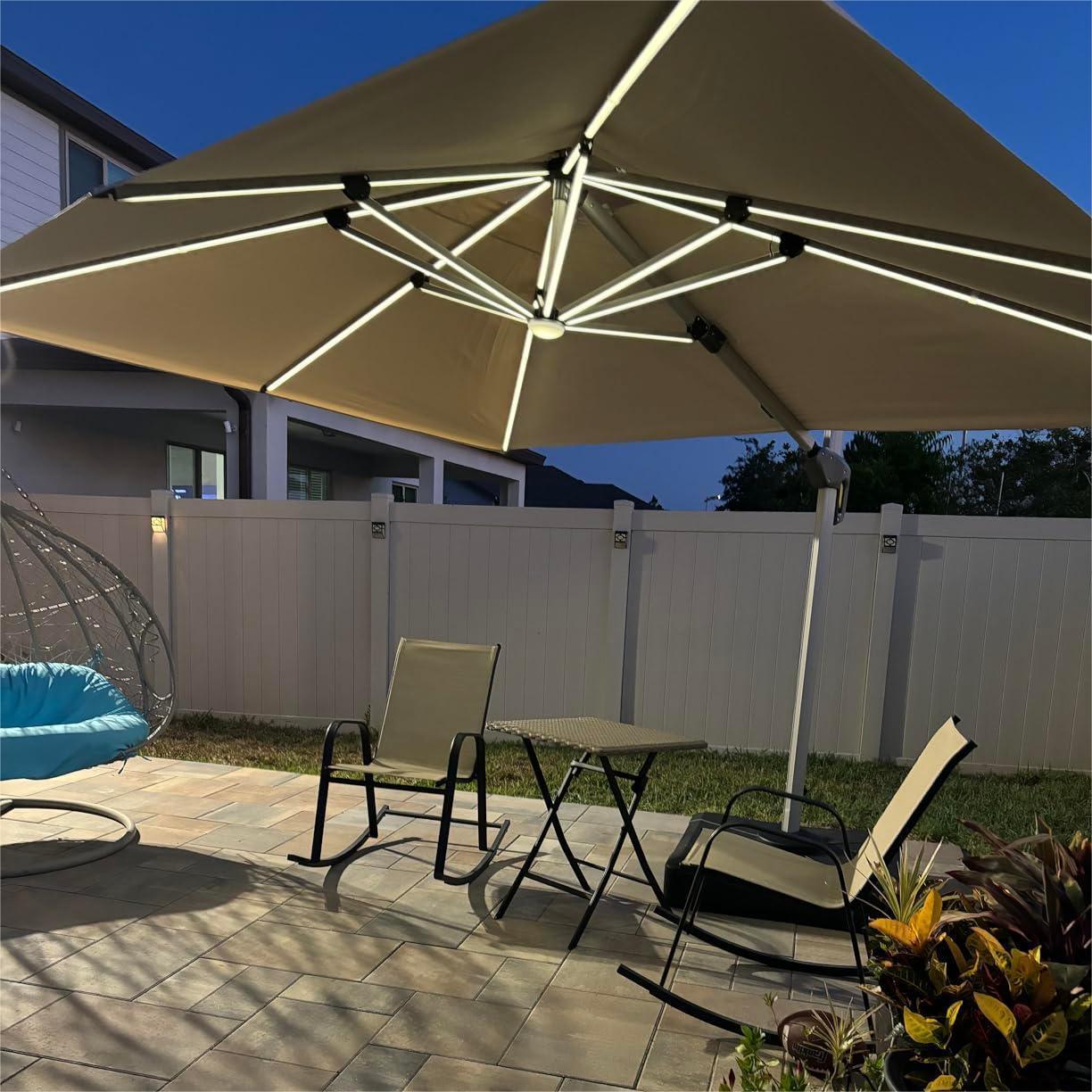 purple-leaf-rectangular-cantilever-umbrella-with-base-outdoor-umbrellas-with-lights - Detailed View 3 | EuroLife Furniture