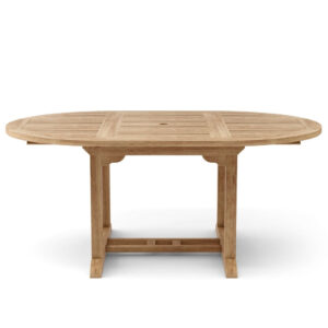 Teak Extendable Outdoor Dining Table (71" Long Oval) - Bahama