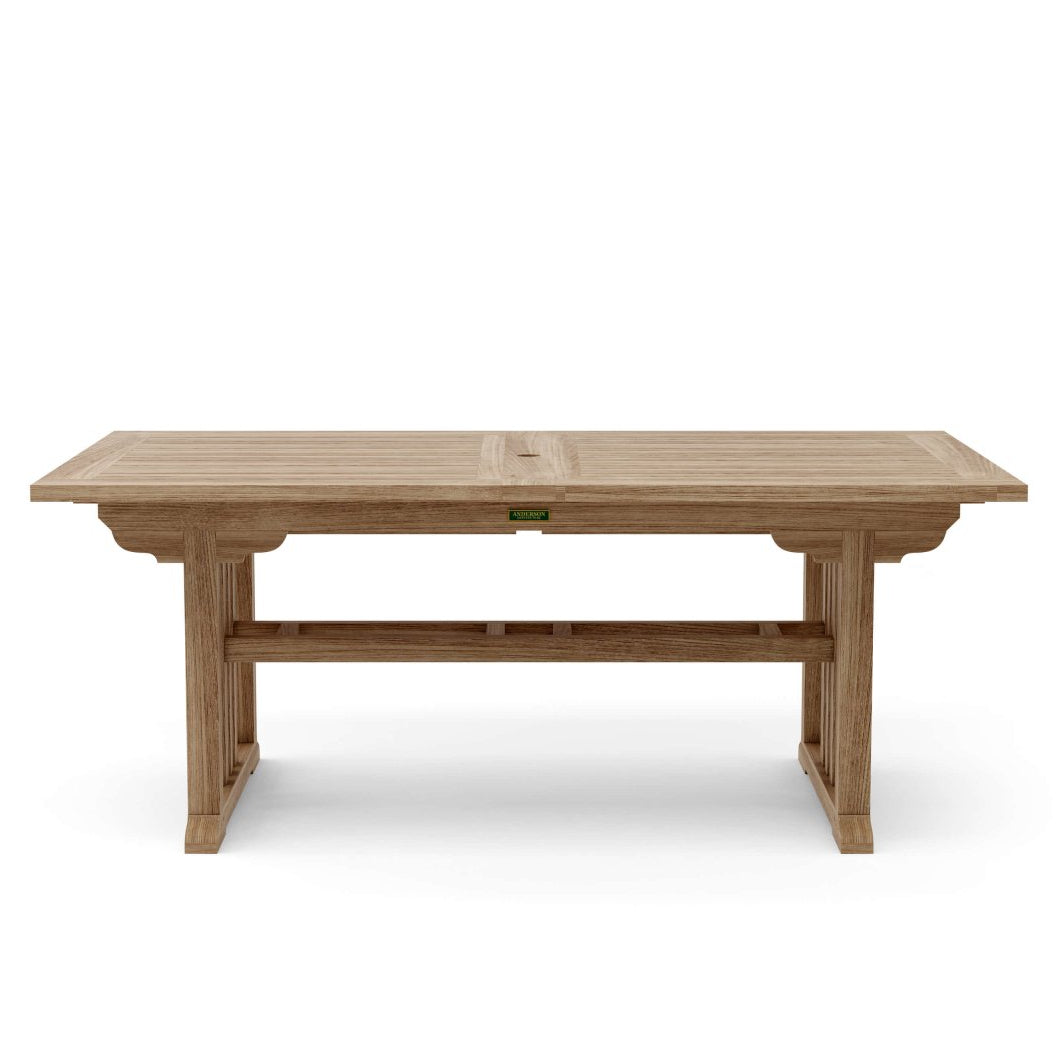Teak Extendable Table (106" Long Rectangle) - Sahara - Detailed View 3 | EuroLife Furniture