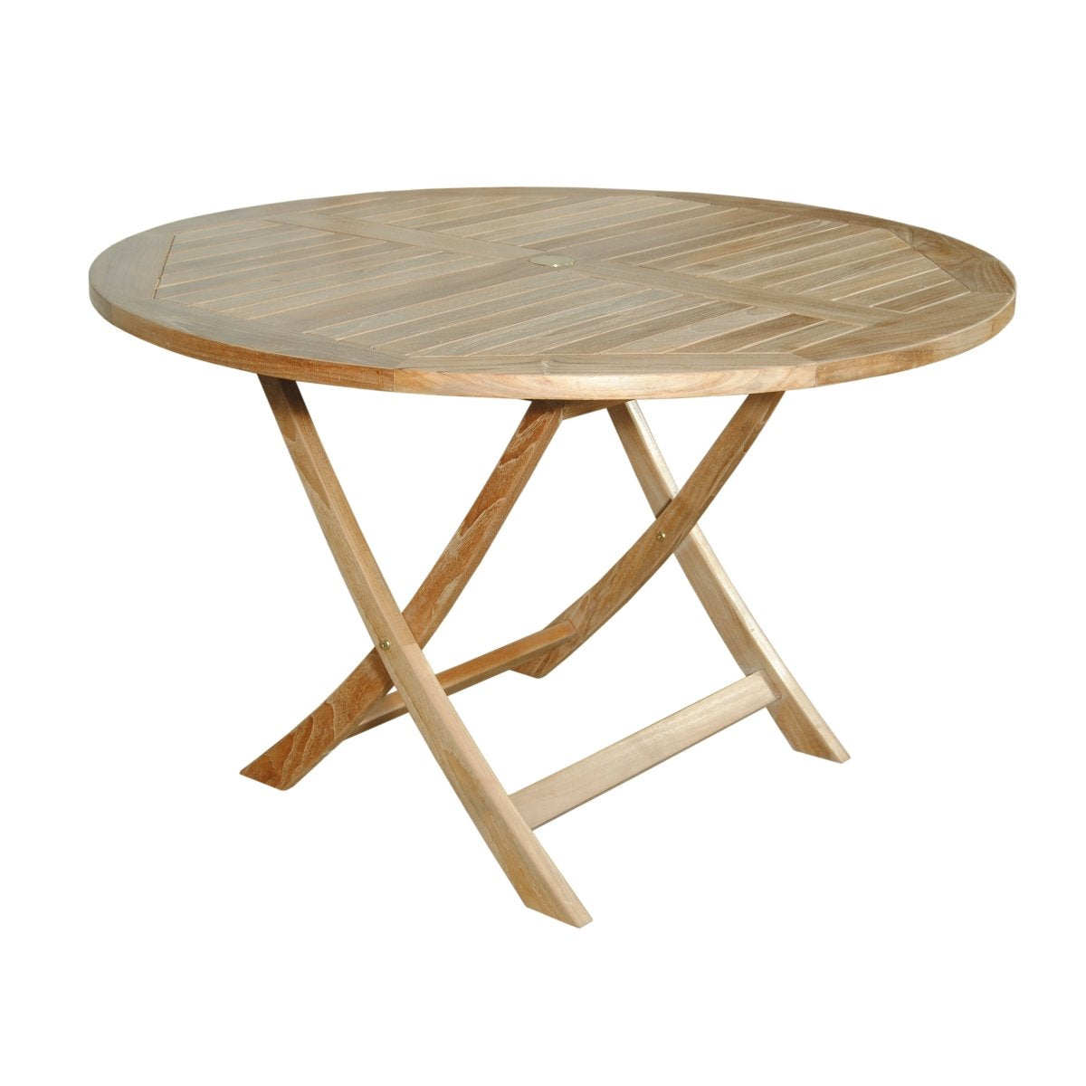 Teak Folding Table (47" Round) - Bahama - Detailed View 5 | EuroLife Furniture