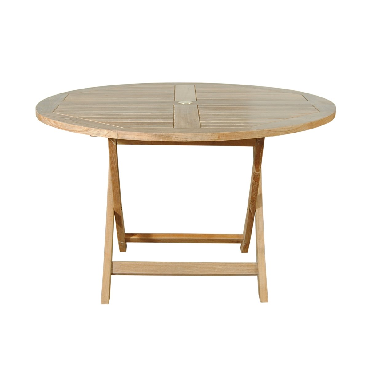 Teak Folding Table (47" Round) - Bahama - Detailed View 6 | EuroLife Furniture