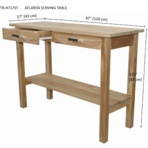 Teak Outdoor Buffet Table (47" Long Rectangle) - Atlanta